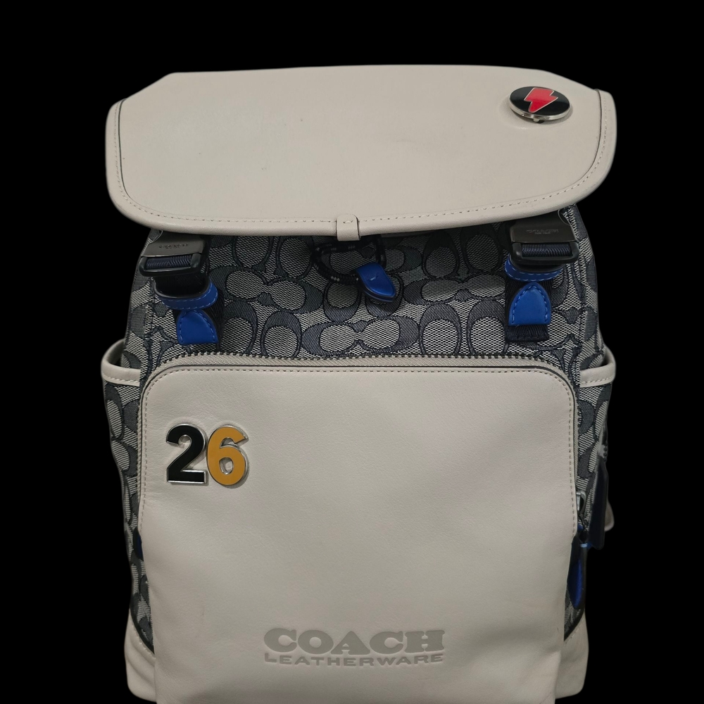 Coach White and Blue Men's Backpack